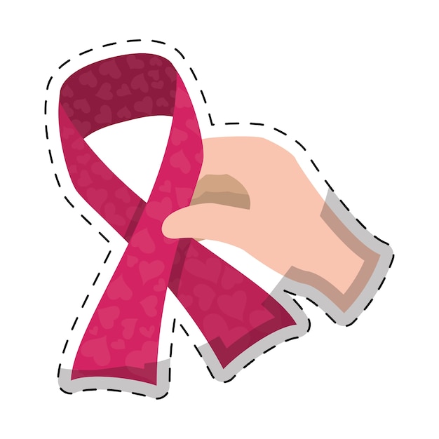 Pink ribbon breast cancer signal