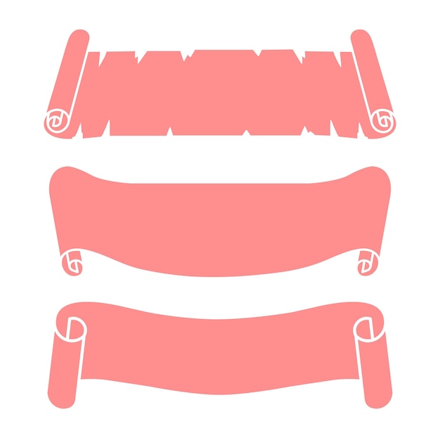 Pink ribbon roll template illustration