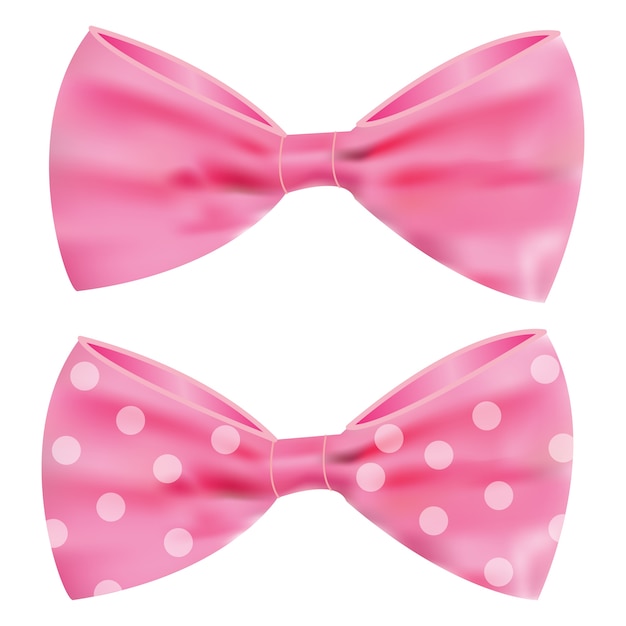 Vector pink ribbon with gorgeous bow