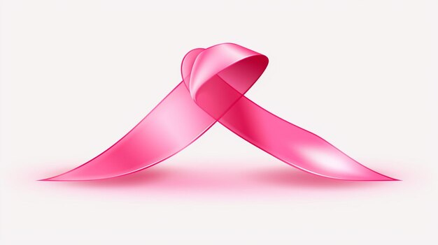 Vector pink ribbon with a pink ribbon on it