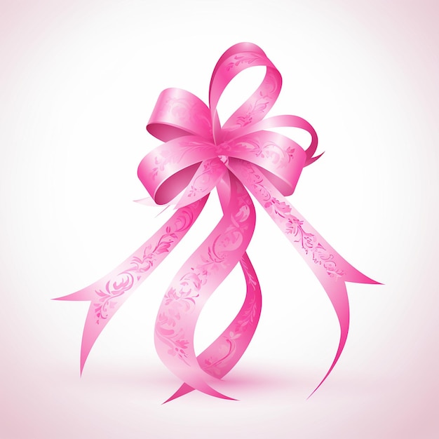 Vector a pink ribbon with the word  gift  on it