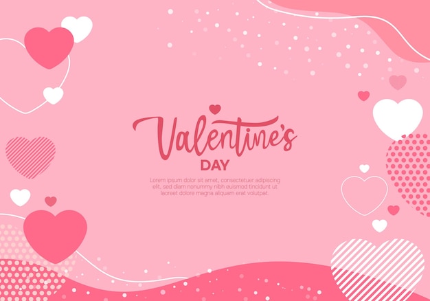 Pink romantic valentines day background