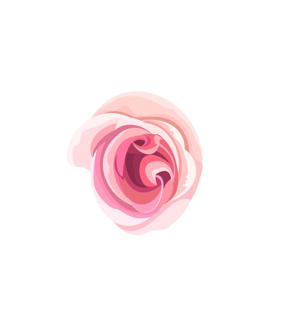 Vector pink rosebud