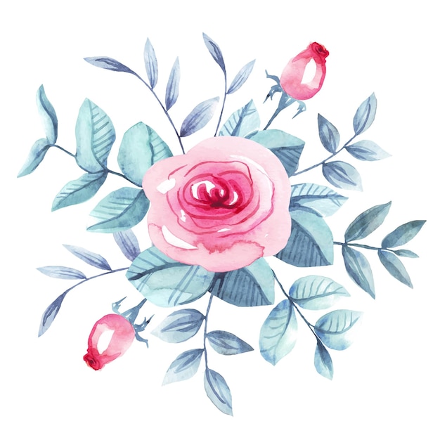 Pink roses bouquet Vector