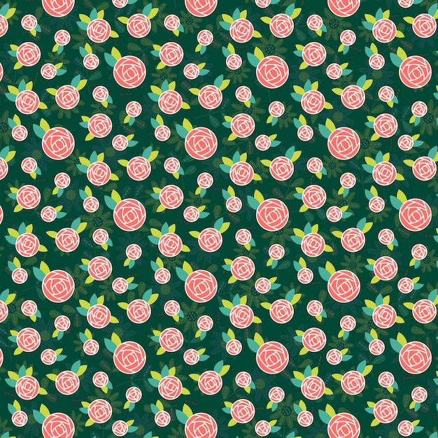 pink roses on a green background