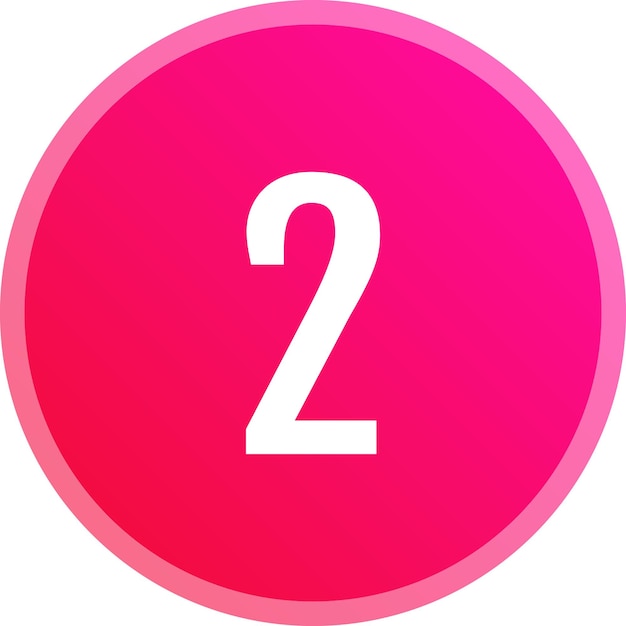 Pink Round Number Icons