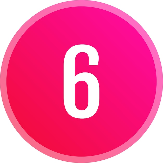 Pink Round Number Icons