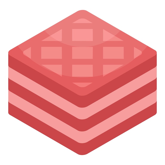 Вектор Иконка розового сэндвич-печенья изометрическая иконка вектора розового сэндвич-печенья для веб-дизайна, выделенная на белом фоне