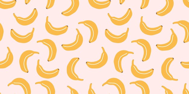 pink seamless banner with bananas.