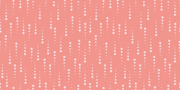 Pink seamless banner with white dots