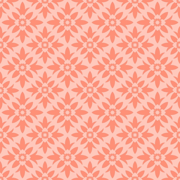 Pink seamless pattern with abstract flower