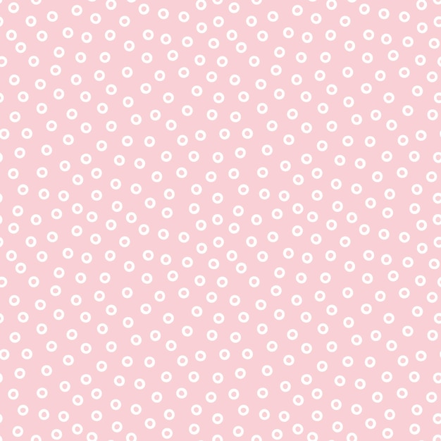 Pink seamless pattern with white circles