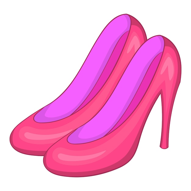 Vector pink shoes icon cartoon illustration of pink shoes vector icon for web design