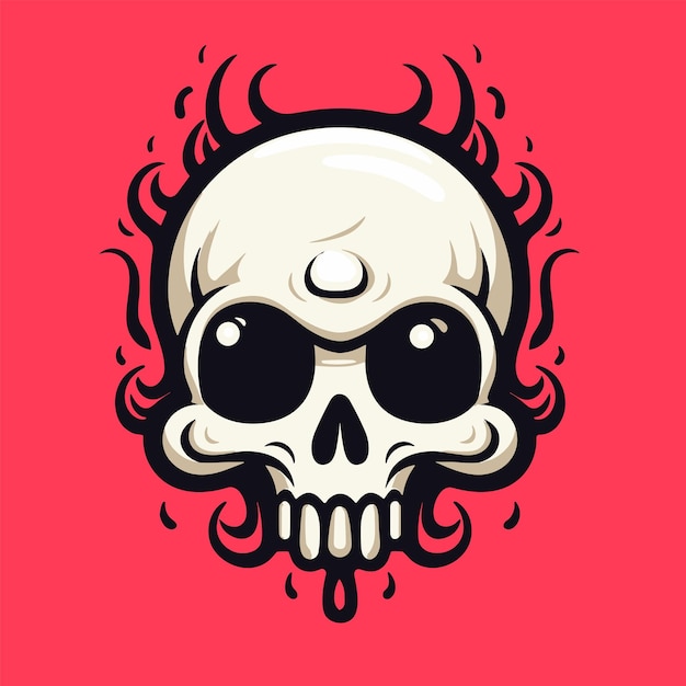 pink skull logo