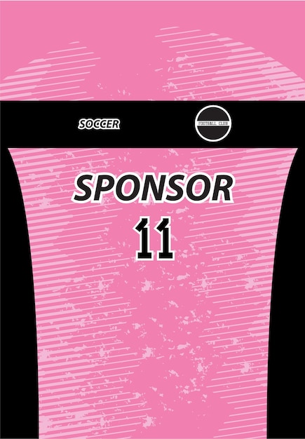 Vettore una maglia da calcio rosa con sopra la scritta sponsor