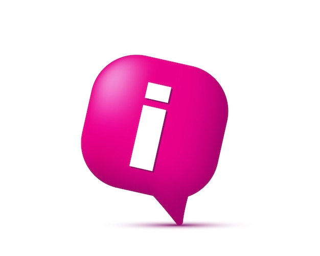 Vector a pink speech bubble with a pink logo on it