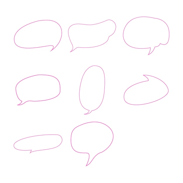 Pink Speech Bubbles Design Easy To Edit EPS 10