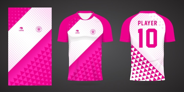 Modello di design jersey maglia sportiva rosa