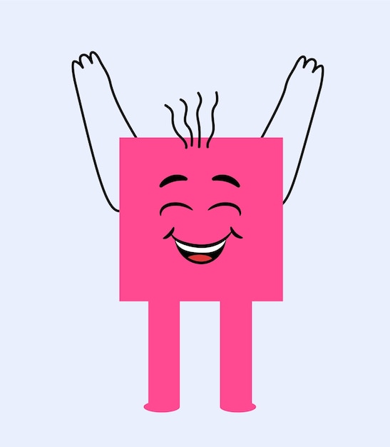 Pink square emoticon