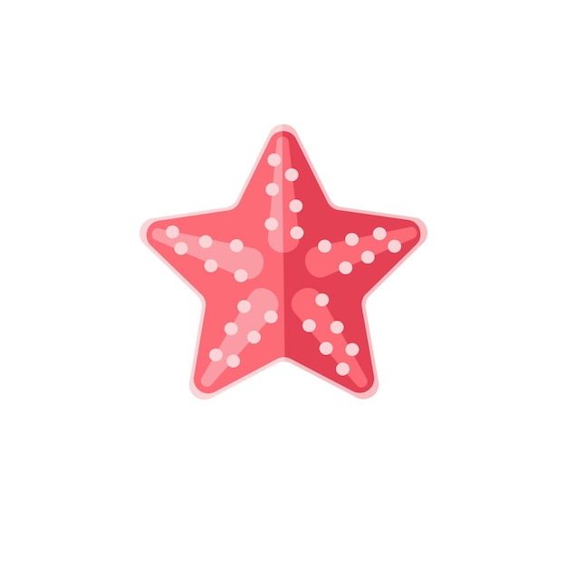 Pink Starfish Primitive Style Childish Sticker