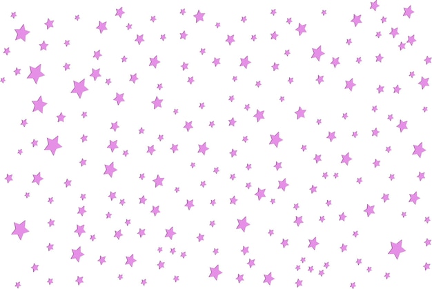 Vector pink stars background on white background