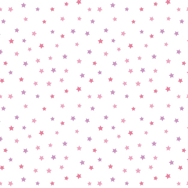 Pink starspread seamless pattern vector illustration