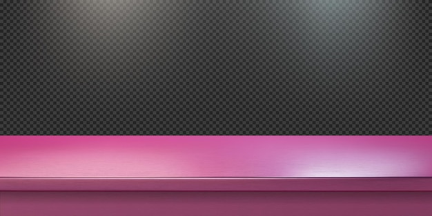 Vector pink steel countertop empty shelf vector realistic mockup