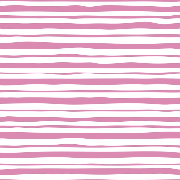 Vector pink stripes seamless pattern. hand drawn striped wallpaper. simple design for fabric, textile print, wrapping paper. vector illustration