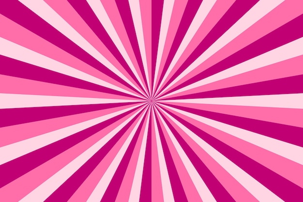 Vector pink sunburst pattern background. rays. radial. summer banner. valentine day. vector illustration