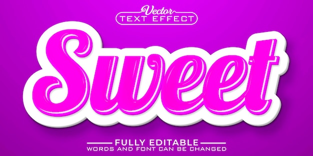 Pink Sweet Cartoon Editable Text Effect Template