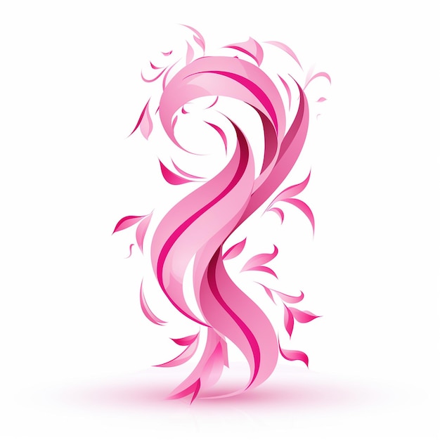 a pink swirl with a pink swirl on it