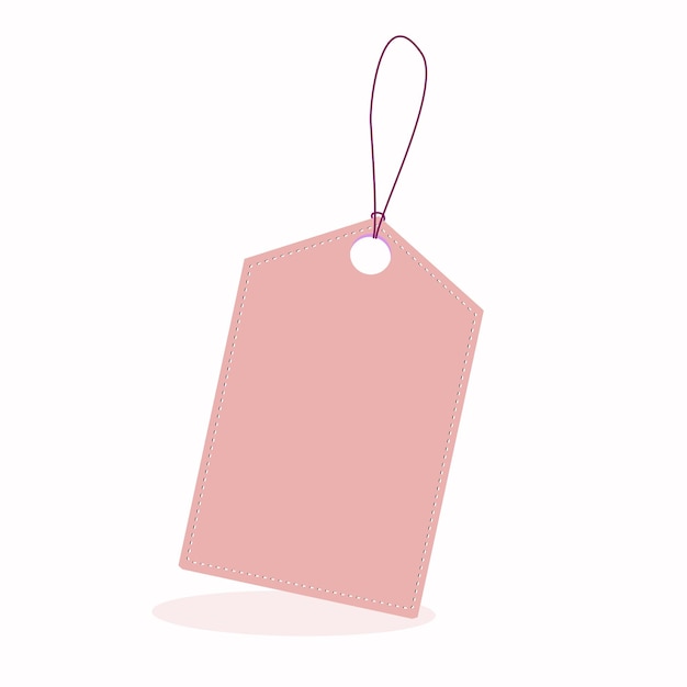 Pink tag label perfect for your design