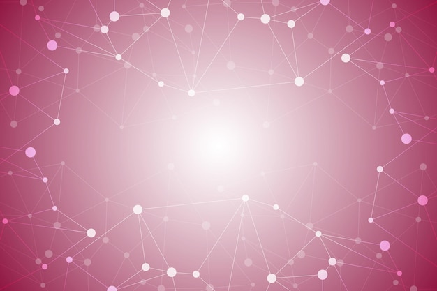 Pink Technology Background Network Connection Social Media Banner Vector