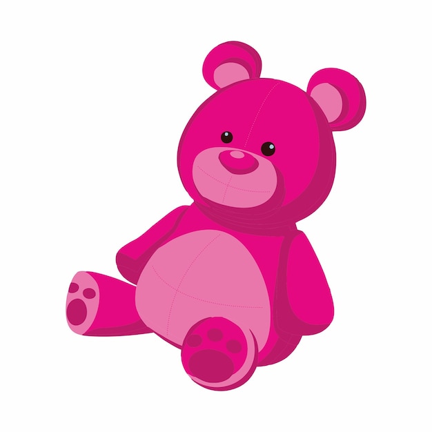 pink teddy bear vector