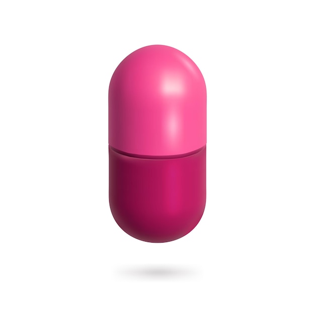 ピンクのテンプレート錠剤カプセル分離準備ができてあなたのデザインのベクトル図