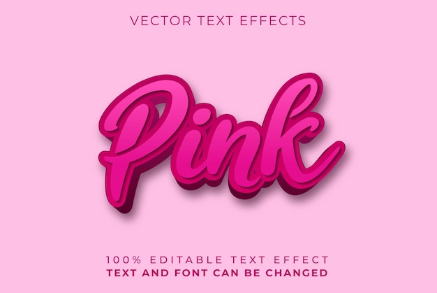 Pink text effects