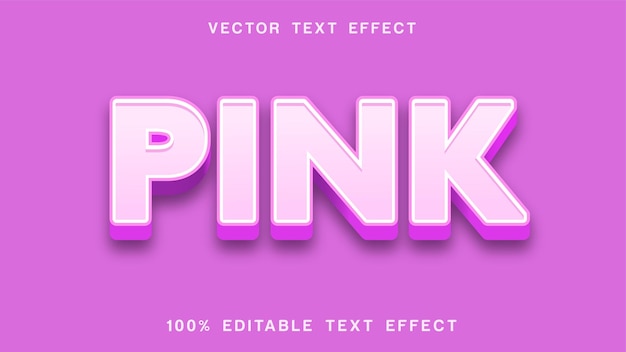 Pink text style effect