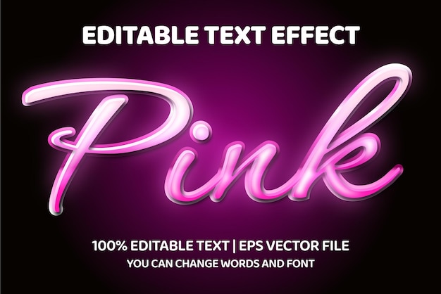 pink text style effect