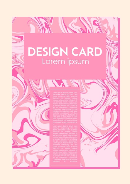 Pink texture design card concept Abstract patronen vloeibare splashes Flyer en brochure flyer Template layout en mock up Cartoon vlakke vector illustratie geïsoleerd op beige achtergrond
