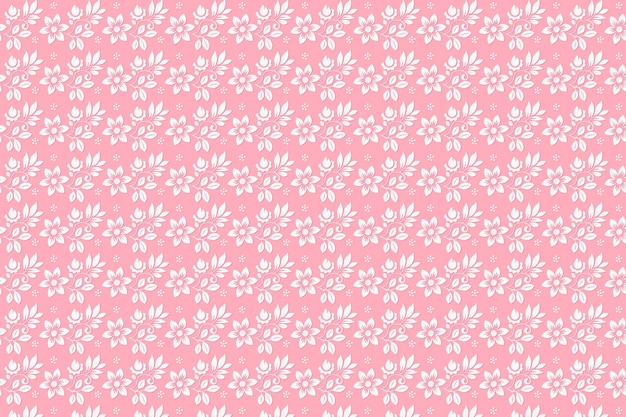 白い花の花の背景にピンクのテクスチャー