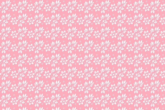 pink texture with white flowers floral background