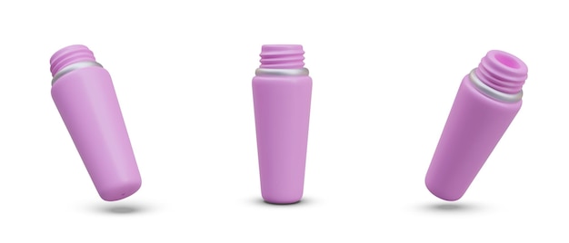 Vector pink threaded bottle reliable packaging for cosmetics