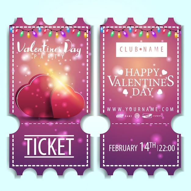 The pink tickets for the party  