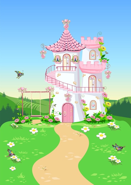 Розовая башня для принцессы