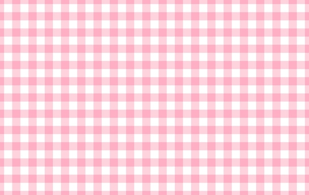 ベクトル ピンクの伝統的なギンガム チェックのシームレスな背景