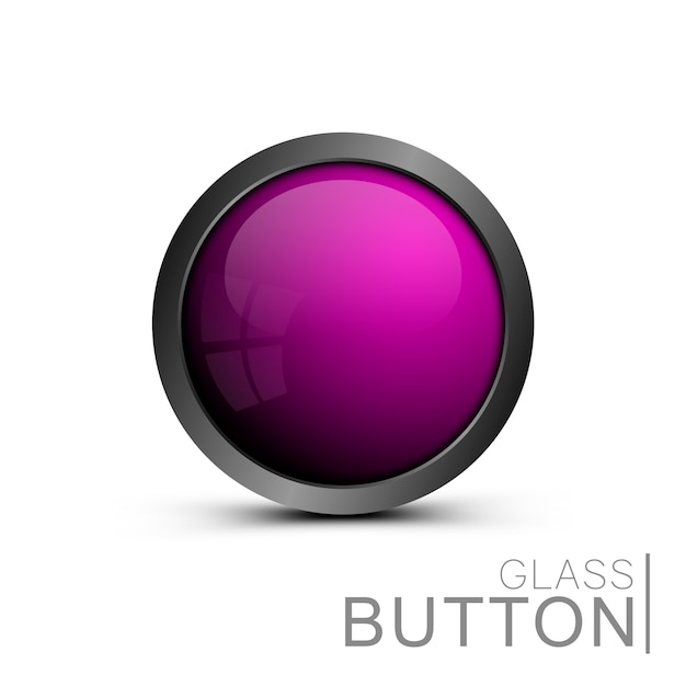 Pink trendy   button for web interface. Modern round button