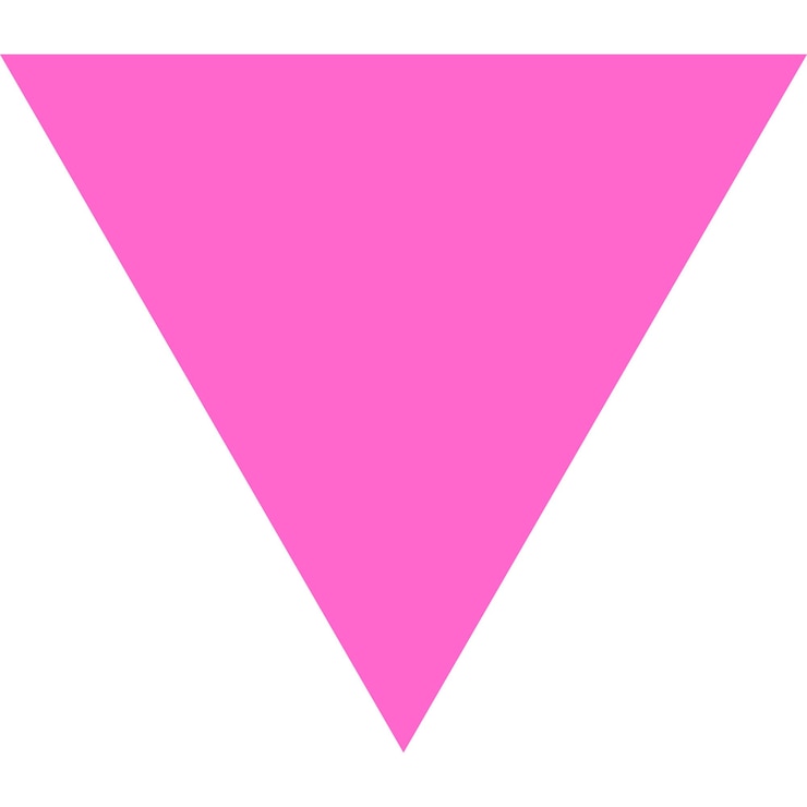 Vector pink triangle icon vector illustration