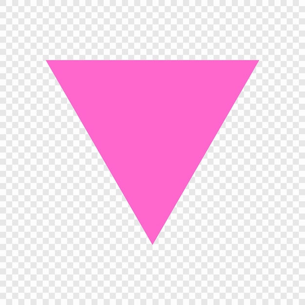 Значок розового треугольника