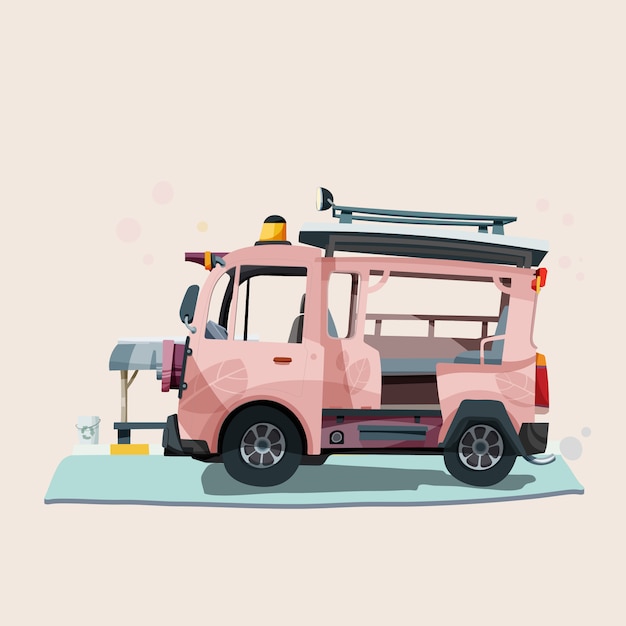 Pink truck