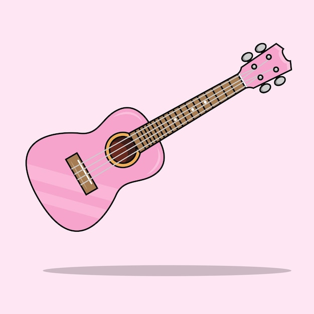 Vector pink ukulele